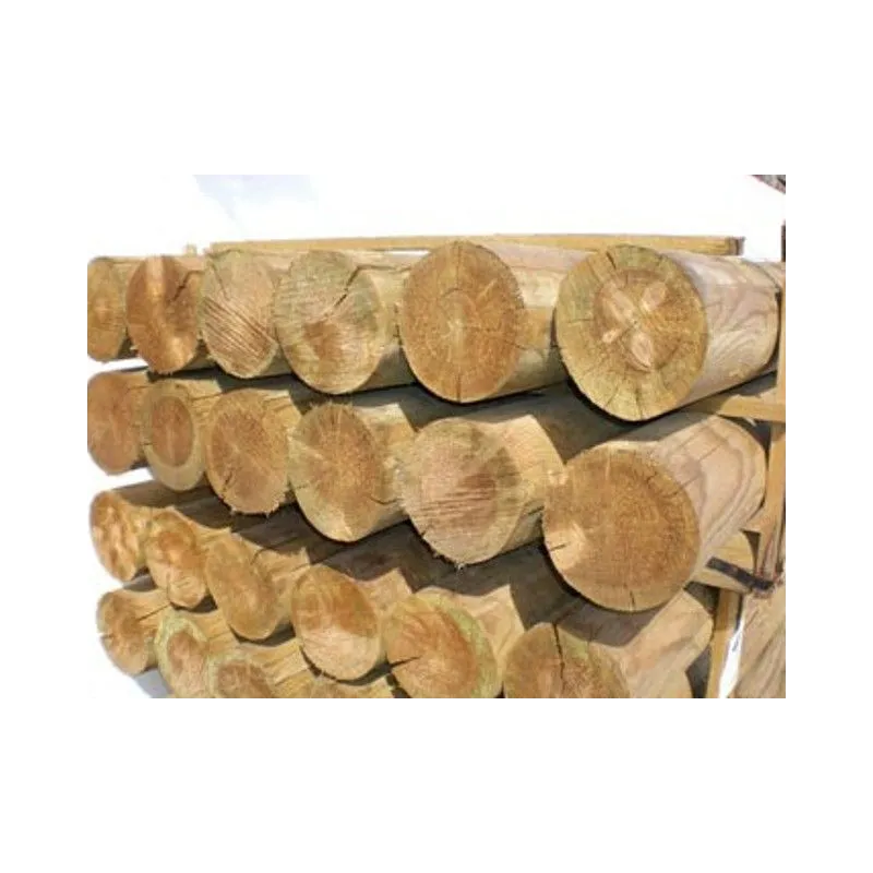 Postes de madera torneados : Poste pino Nacional tratado y torneado, Ø18cm
